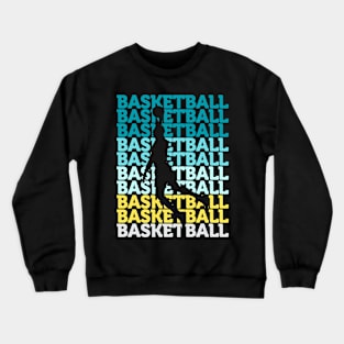 Retro Vintage Basketball Gift For Basketball Players Gift Crewneck Sweatshirt